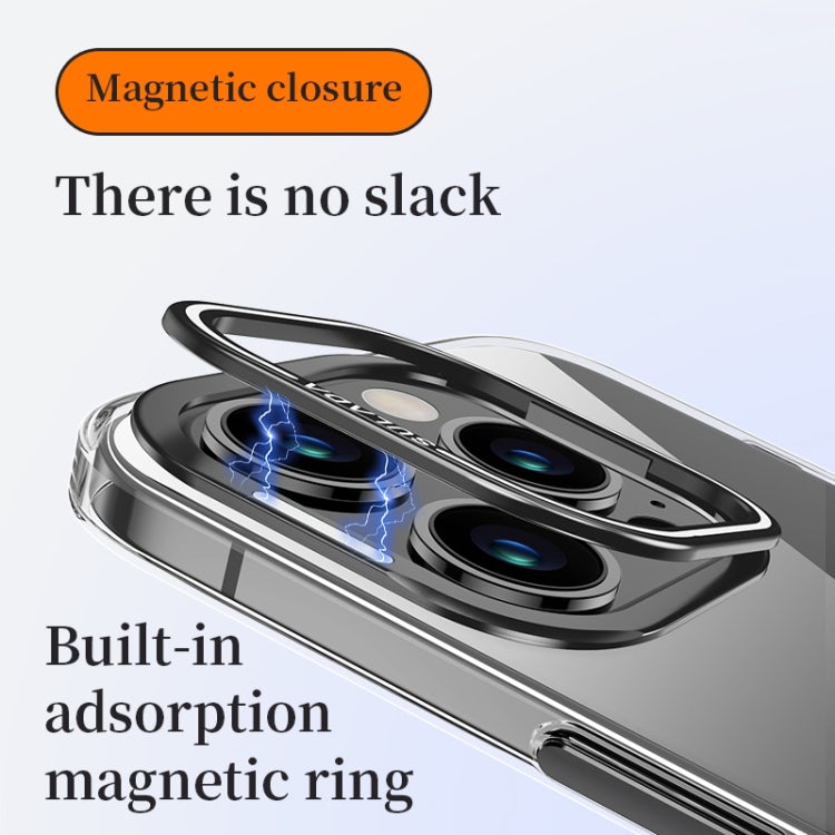For iPhone 15 Pro SULADA PC + Aluminum Alloy Lens Holder Phone Case(Black) - HoMEdemic™ 