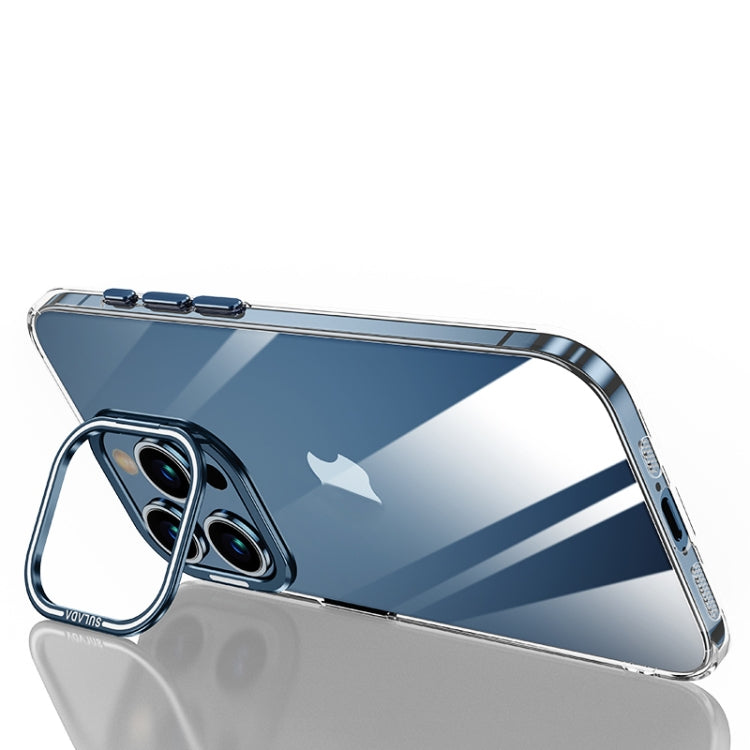 For iPhone 15 Pro SULADA PC + Aluminum Alloy Lens Holder Phone Case(Dark Blue) - HoMEdemic™ 