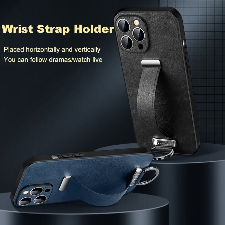 For iPhone 15 Pro SULADA Tide Cool Series PC + Leather Texture Skin Feel Phone Case(Orange) - HoMEdemic™ 