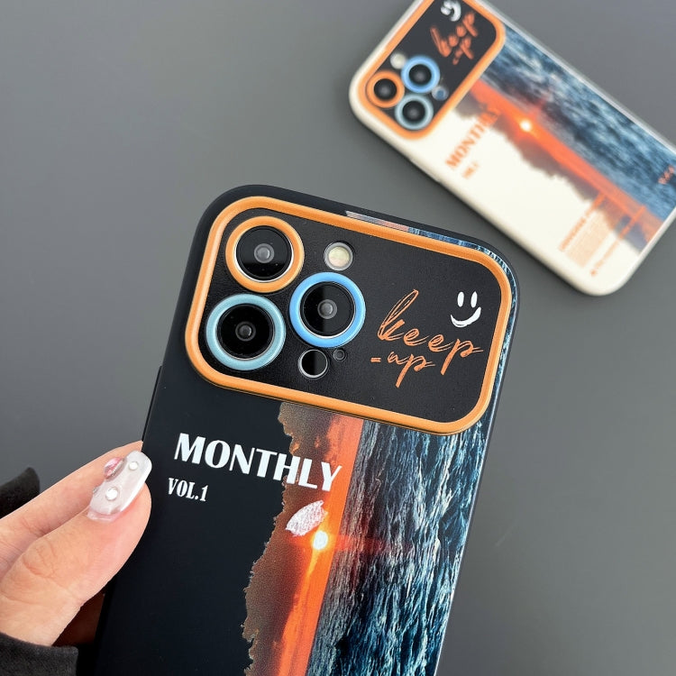 For iPhone 15 Pro Scenery Pattern Large Window TPU Phone Case(City Highway) - HoMEdemic™ 