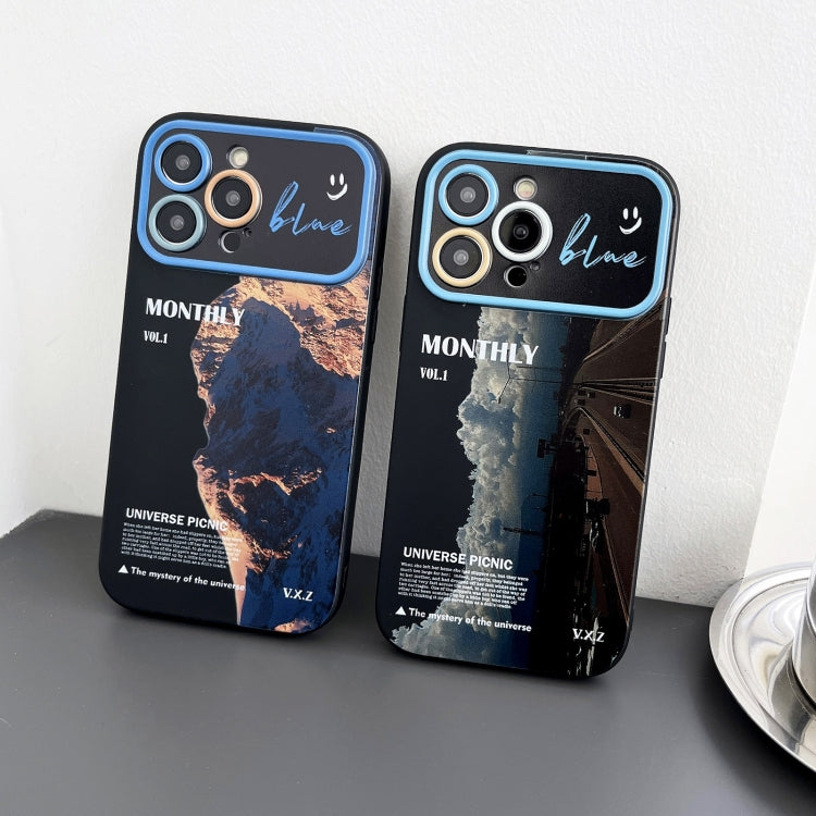 For iPhone 15 Pro Scenery Pattern Large Window TPU Phone Case(White Sea Sunrise) - HoMEdemic™ 