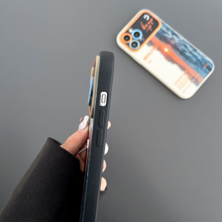 For iPhone 15 Pro Scenery Pattern Large Window TPU Phone Case(White Sea Sunrise) - HoMEdemic™ 