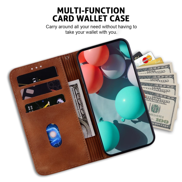 For iPhone 15 Pro Seven-shaped Embossed Leather Phone Case(Brown) - HoMEdemic™ 