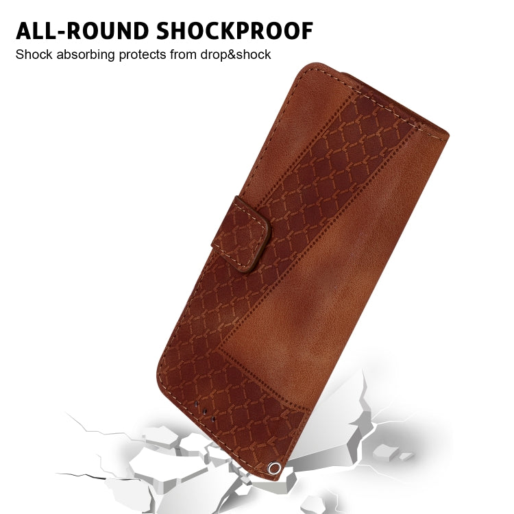 For iPhone 15 Pro Seven-shaped Embossed Leather Phone Case(Brown) - HoMEdemic™ 