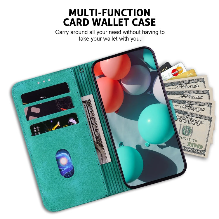 For iPhone 15 Pro Seven-shaped Embossed Leather Phone Case(Green) - HoMEdemic™ 