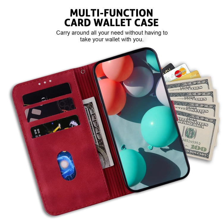 For iPhone 15 Pro Seven-shaped Embossed Leather Phone Case(Red) - HoMEdemic™ 