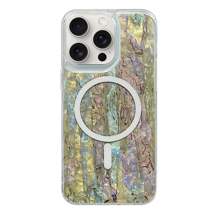 For iPhone 15 Pro Shell Texture Multicolor MagSafe TPU Phone Case(Olive Colour) - HoMEdemic™ 