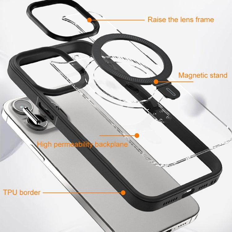 For iPhone 15 Pro Shield Armor MagSafe Holder Phone Case(Grey) - HoMEdemic™ 