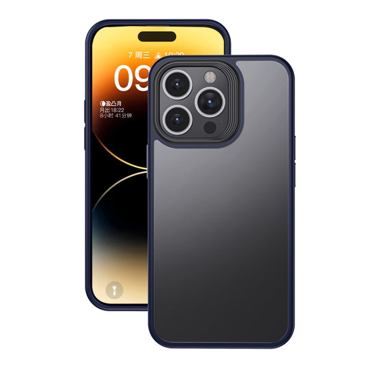 For iPhone 15 Pro Shield Frosted Skin Feel Phone Case(Blue) - HoMEdemic™ 