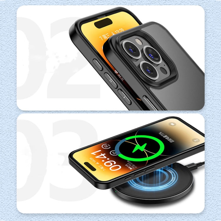 For iPhone 15 Pro Shield Frosted Skin Feel Phone Case(Grey) - HoMEdemic™ 