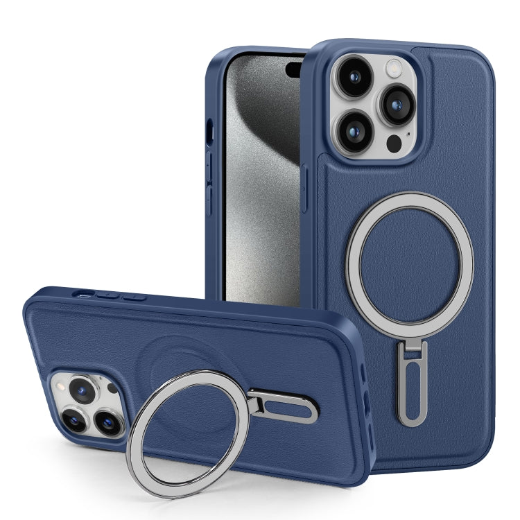 For iPhone 15 Pro Shield MagSafe Magnetic Holder Phone Case(Sierra Blue) - HoMEdemic™ 