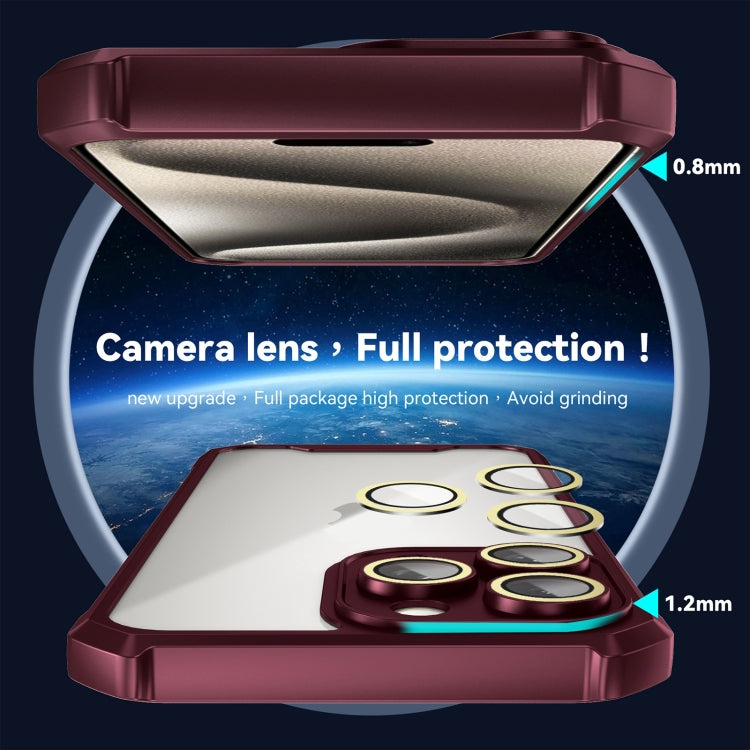 For iPhone 15 Pro Shockproof Acrylic Phone Case with Lens Glass Film(Black) - HoMEdemic™ 