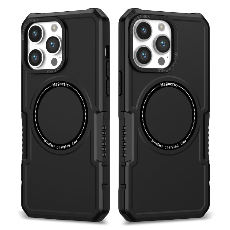For iPhone 15 Pro Shockproof Armor MagSafe Phone Case(Black) - HoMEdemic™ 