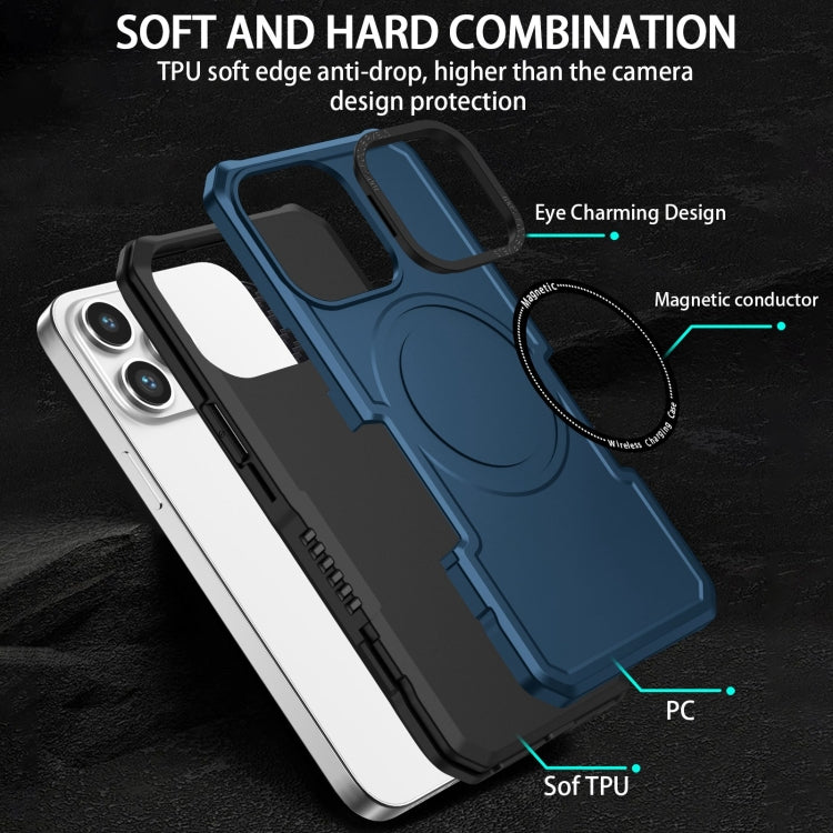 For iPhone 15 Pro Shockproof Armor MagSafe Phone Case(Dark Blue) - HoMEdemic™ 