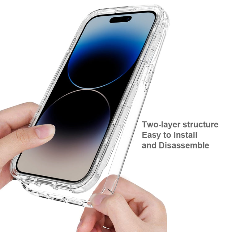 For iPhone 15 Pro Shockproof Clear Gradient PC + TPU Phone Case(Blue) - HoMEdemic™ 