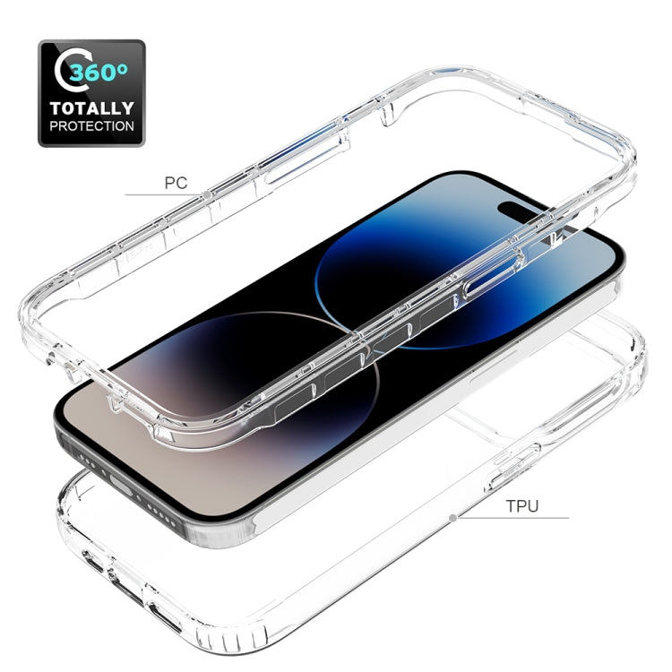 For iPhone 15 Pro Shockproof Clear Gradient PC + TPU Phone Case(Transparent) - HoMEdemic™ 