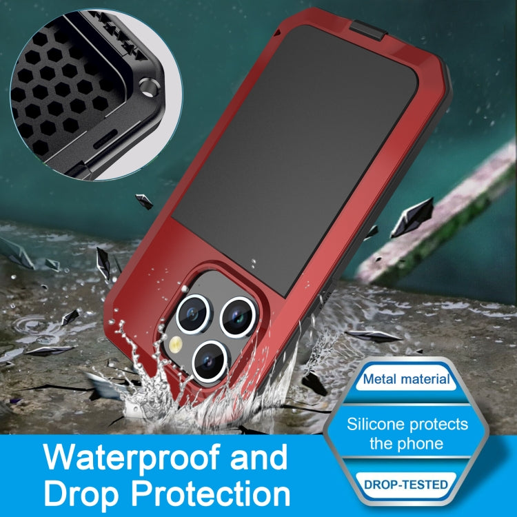 For iPhone 15 Pro Shockproof Life Waterproof Dust-proof Metal + Silicone Phone Case(Red) - HoMEdemic™ 