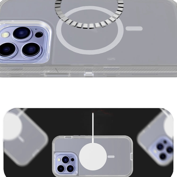 For iPhone 15 Pro Shockproof MagSafe Magnetic Phone Case(Transparent Grey) - HoMEdemic™ 