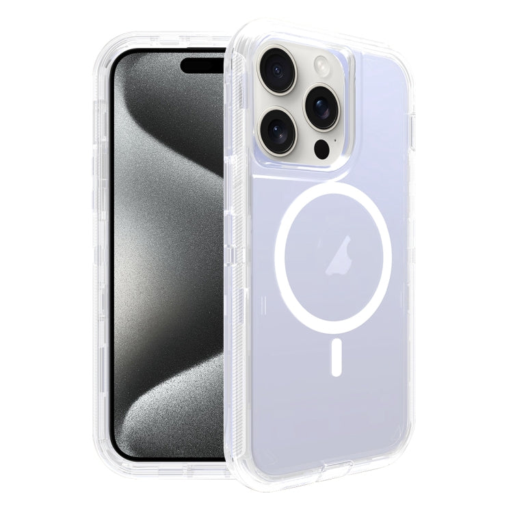 For iPhone 15 Pro Shockproof MagSafe Magnetic Phone Case(Transparent) - HoMEdemic™ 