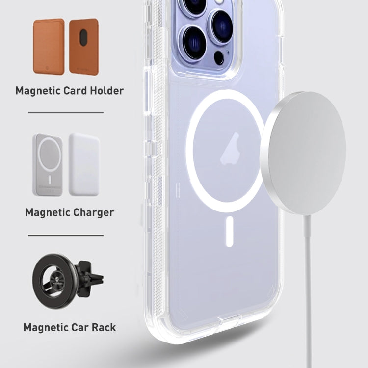 For iPhone 15 Pro Shockproof MagSafe Magnetic Phone Case(Transparent) - HoMEdemic™ 
