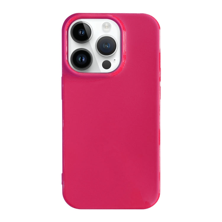 For iPhone 15 Pro Shockproof Solid Color TPU Phone Case(Rose Red) - HoMEdemic™ 