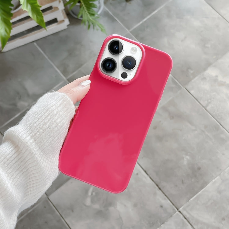 For iPhone 15 Pro Shockproof Solid Color TPU Phone Case(Rose Red) - HoMEdemic™ 
