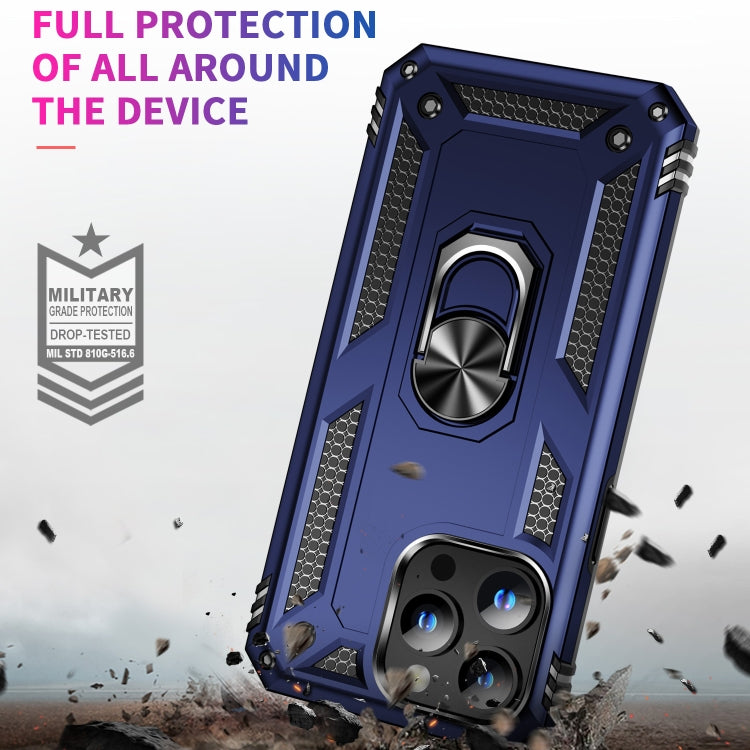 For iPhone 15 Pro Shockproof TPU + PC Phone Case with Holder(Blue) - HoMEdemic™ 