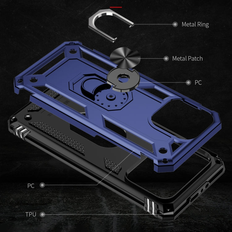 For iPhone 15 Pro Shockproof TPU + PC Phone Case with Holder(Blue) - HoMEdemic™ 