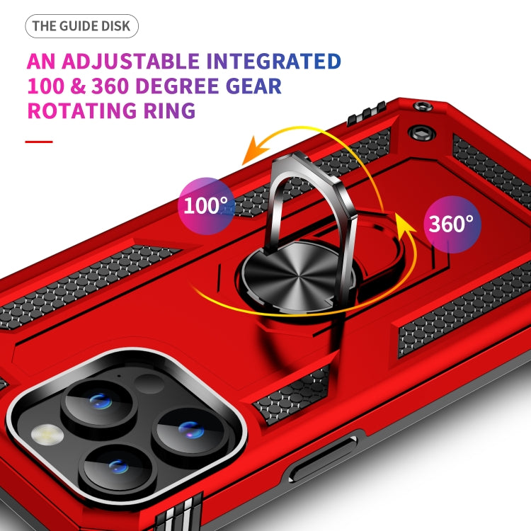 For iPhone 15 Pro Shockproof TPU + PC Phone Case with Holder(Red) - HoMEdemic™ 