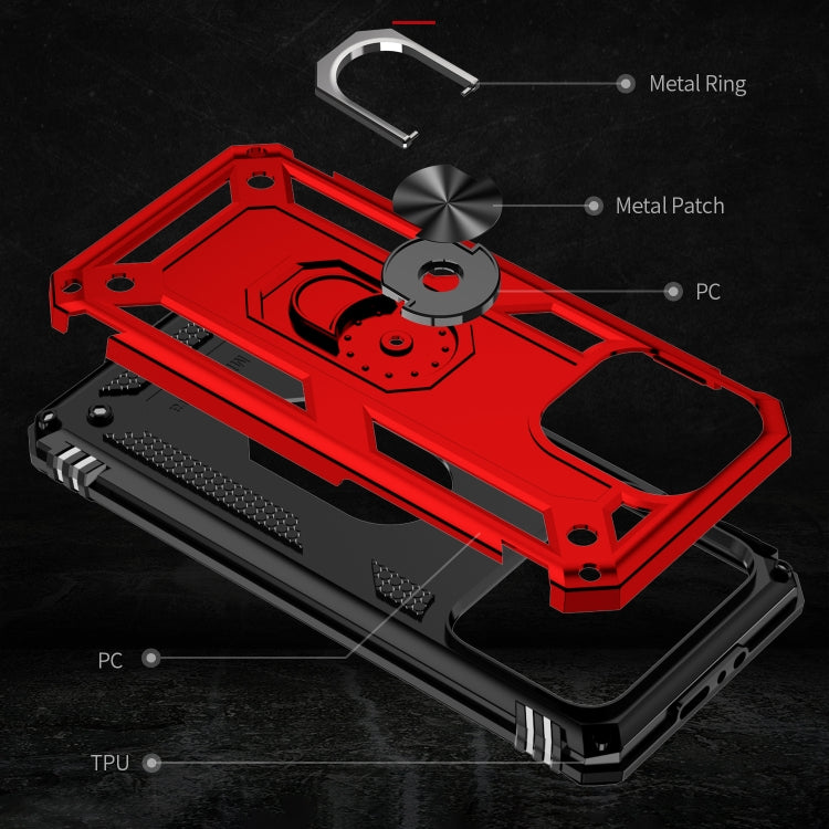 For iPhone 15 Pro Shockproof TPU + PC Phone Case with Holder(Red) - HoMEdemic™ 