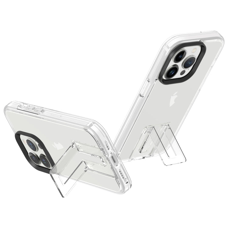 For iPhone 15 Pro Shockproof Terminator Phone Case with Holder(Transparent) - HoMEdemic™ 