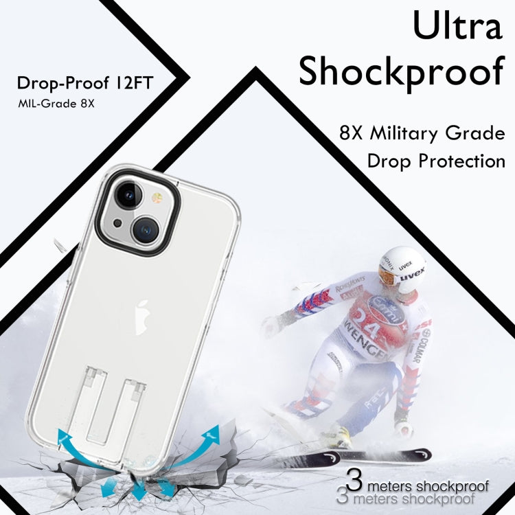 For iPhone 15 Pro Shockproof Terminator Phone Case with Holder(Transparent) - HoMEdemic™ 
