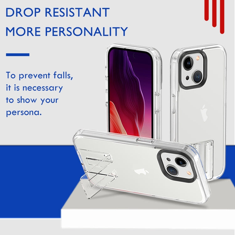 For iPhone 15 Pro Shockproof Terminator Phone Case with Holder(Transparent) - HoMEdemic™ 