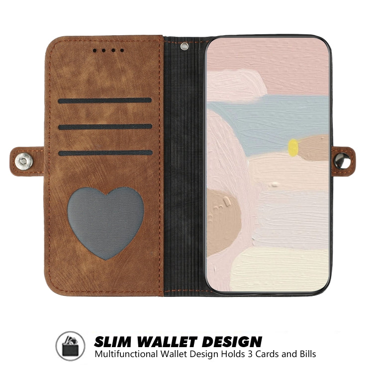 For iPhone 15 Pro Side Buckle Double Fold Hand Strap Leather Phone Case(Brown) - HoMEdemic™ 