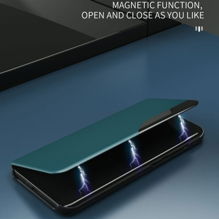 For iPhone 15 Pro Side Display Flip Leather Phone Case(Purple) - HoMEdemic™ 