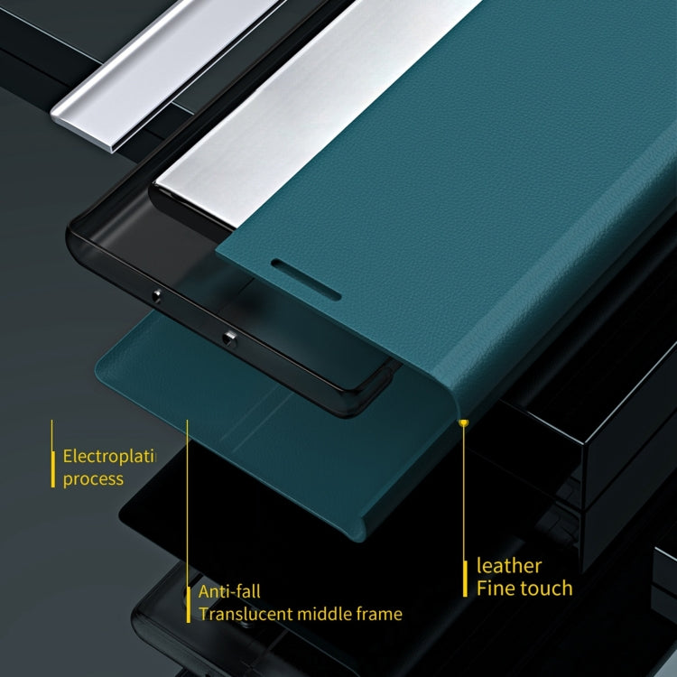 For iPhone 15 Pro Side Electroplated Adsorption Leather Phone Case(Black) - HoMEdemic™ 