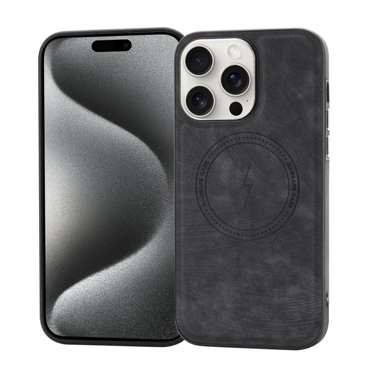 For iPhone 15 Pro Side PU Hybrid TPU Magsafe Phone Case(Black) - HoMEdemic™ 