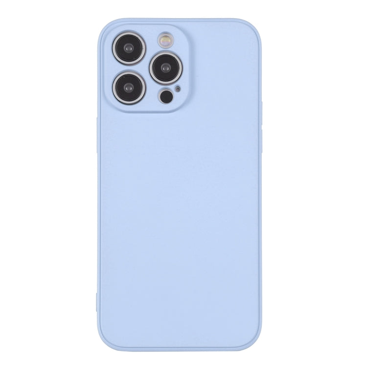 For iPhone 15 Pro Silicone Phone Case with Wrist Strap(Light Blue) - HoMEdemic™ 