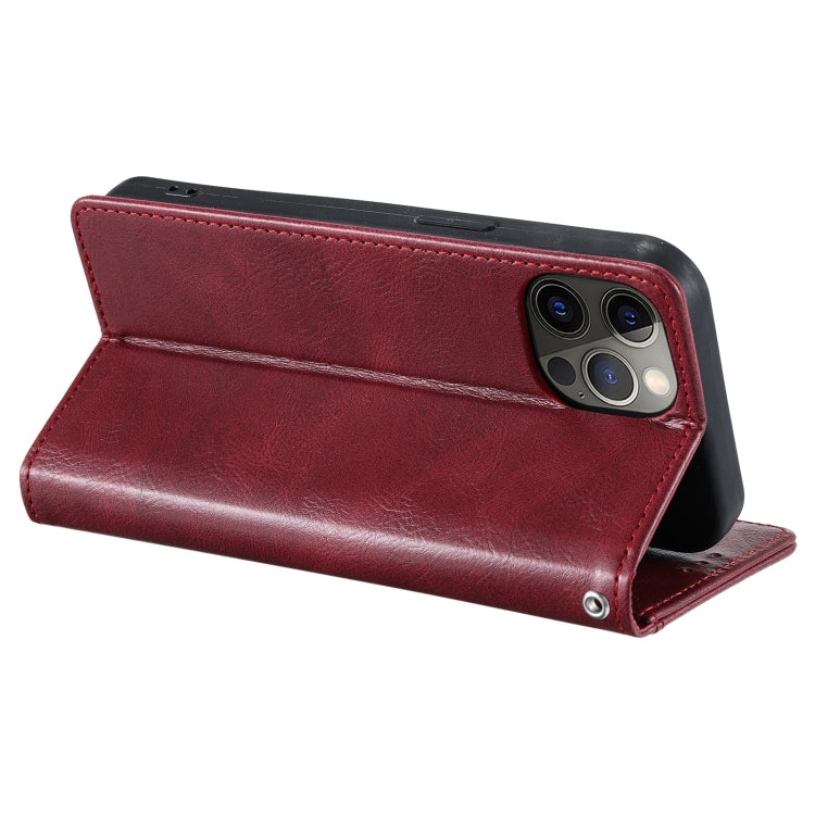 For iPhone 15 Pro Simple 6-Card Wallet Leather Phone Case(Wine Red) - HoMEdemic™ 