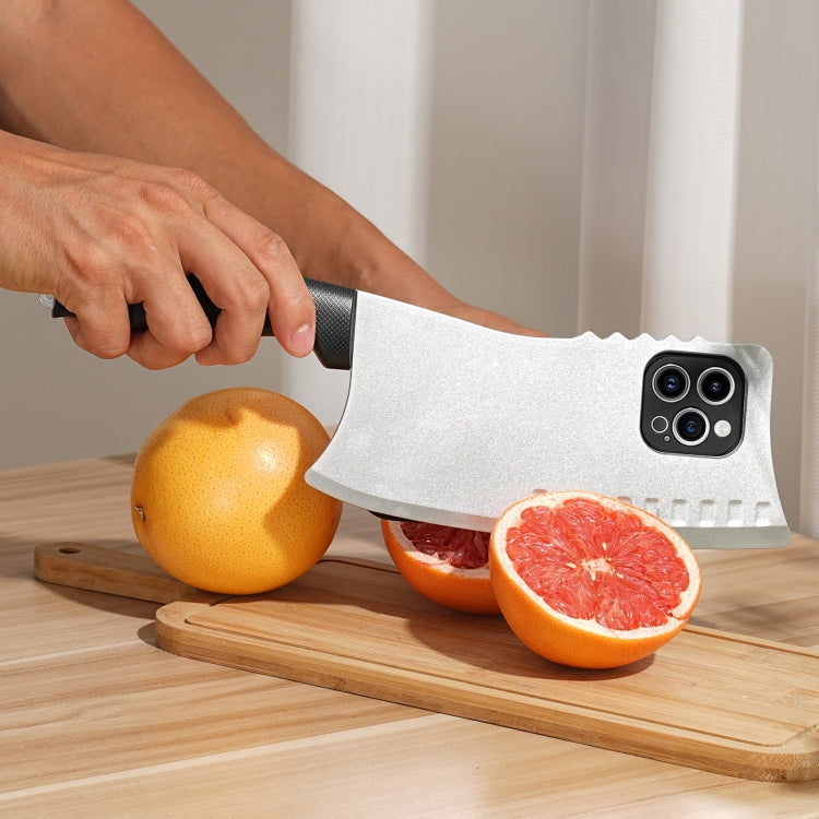 For iPhone 15 Pro Simulated Kitchen Knife TPU + PC Phone Case(Blue) - HoMEdemic™ 