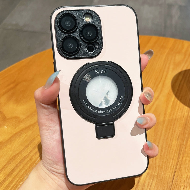 For iPhone 15 Pro Skin Feel Armor Magnetic Holder Phone Case(White) - HoMEdemic™ 