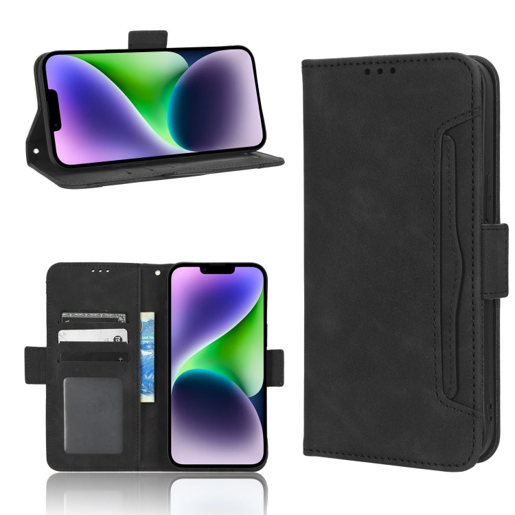 For iPhone 15 Pro Skin Feel Calf Texture Card Slots Leather Phone Case(Black) - HoMEdemic™ 