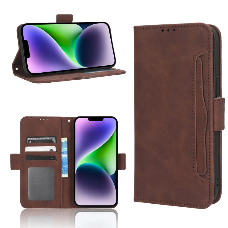 For iPhone 15 Pro Skin Feel Calf Texture Card Slots Leather Phone Case(Brown) - HoMEdemic™ 