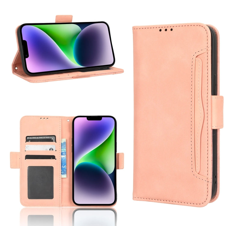 For iPhone 15 Pro Skin Feel Calf Texture Card Slots Leather Phone Case(Pink) - HoMEdemic™ 