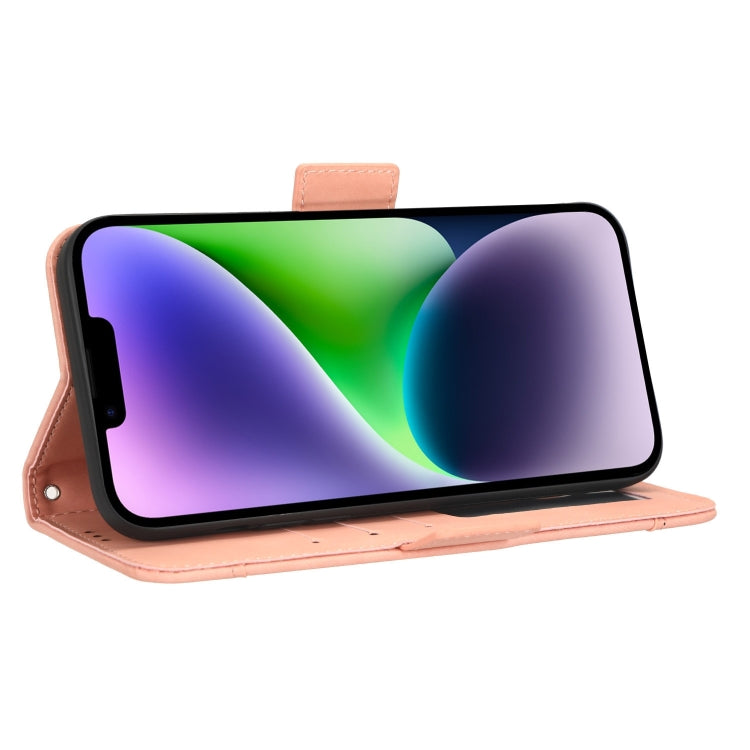 For iPhone 15 Pro Skin Feel Calf Texture Card Slots Leather Phone Case(Pink) - HoMEdemic™ 