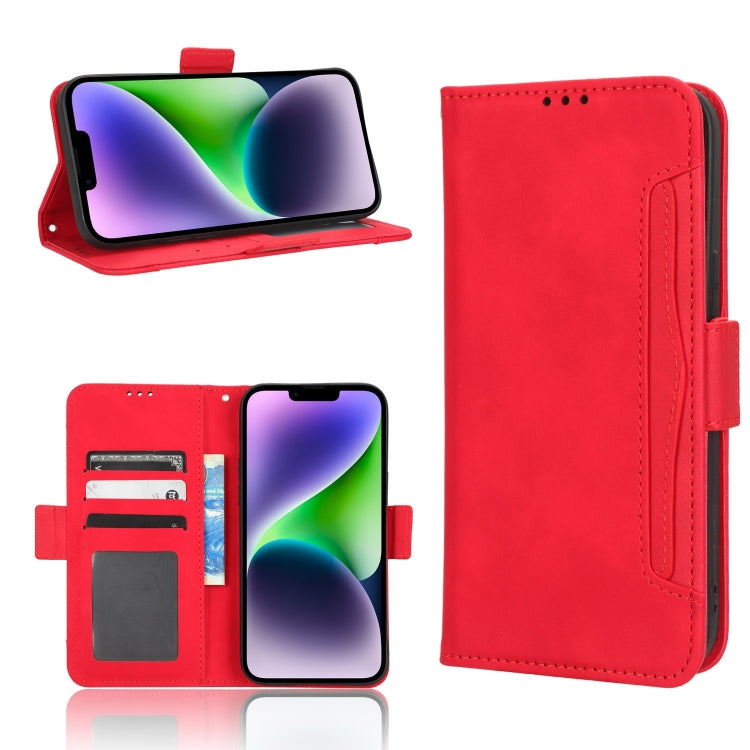 For iPhone 15 Pro Skin Feel Calf Texture Card Slots Leather Phone Case(Red) - HoMEdemic™ 