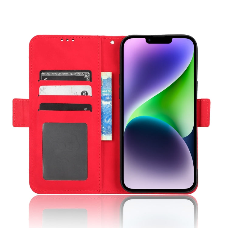 For iPhone 15 Pro Skin Feel Calf Texture Card Slots Leather Phone Case(Red) - HoMEdemic™ 
