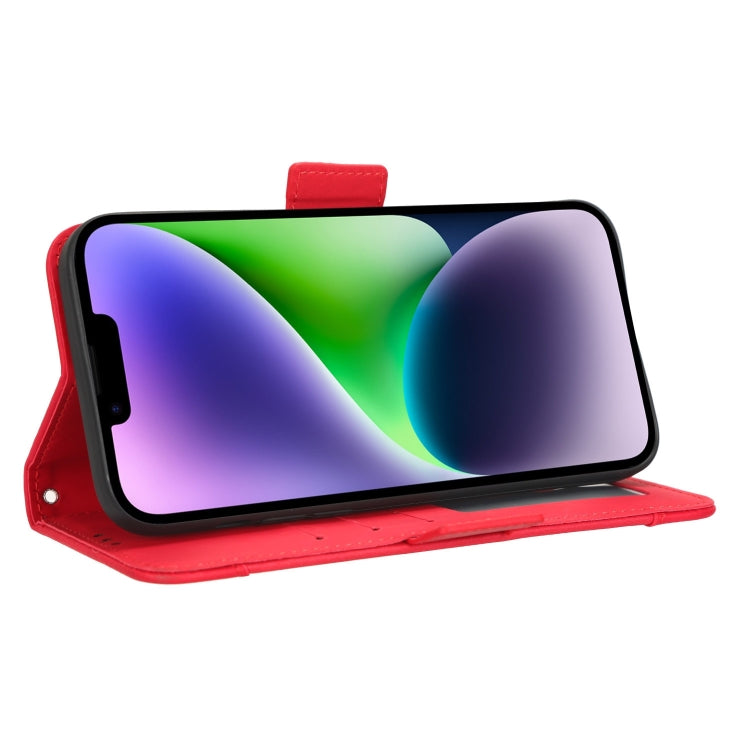 For iPhone 15 Pro Skin Feel Calf Texture Card Slots Leather Phone Case(Red) - HoMEdemic™ 