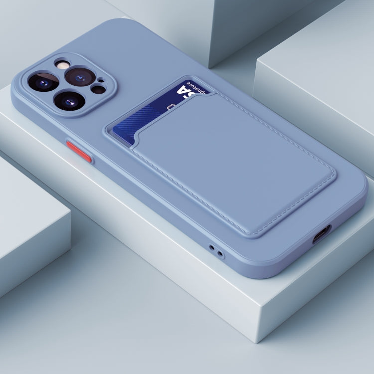 For iPhone 15 Pro Skin Feel Card Contrast Color Button TPU Phone Case(Gray) - HoMEdemic™ 