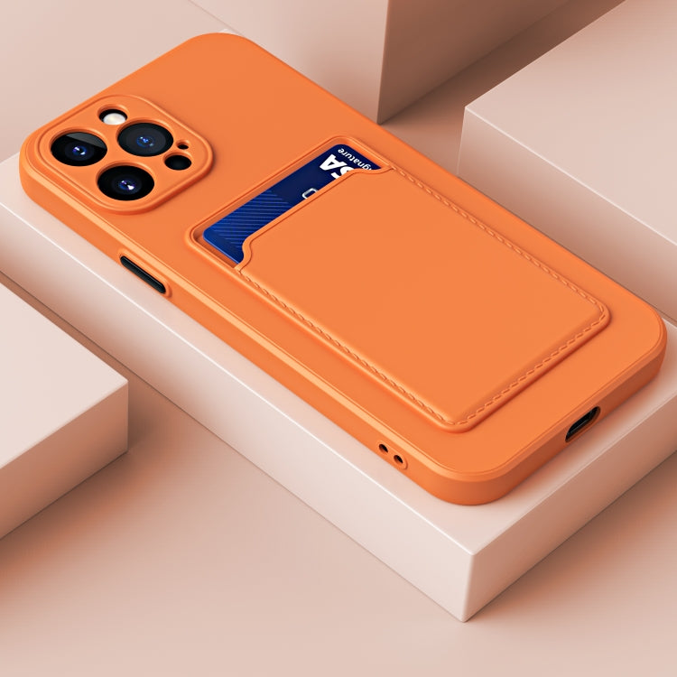 For iPhone 15 Pro Skin Feel Card Contrast Color Button TPU Phone Case(Orange) - HoMEdemic™ 